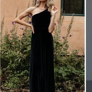 Baltic Born Black One-Shoulder Dress